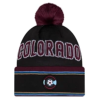Men's New Era Black Colorado Rapids 2026 Jersey Hook Cuffed Pom Knit Hat