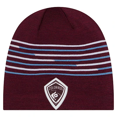 Bonnet tricoté New Era bordeaux Colorado Rapids 2026 pour homme
