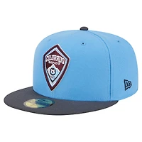 Casquette ajustée New Era 59FIFTY Kickoff 2025 bleu clair pour homme Colorado Rapids