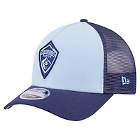 Men's New Era Light Blue Colorado Rapids Color Pack 9FORTY A-Frame Adjustable Trucker Hat