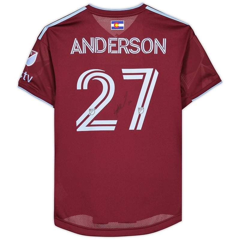 Maillot marron dédicacé #27 des Colorado Rapids de Sebastian Anderson pour la saison 2023 de la MLS