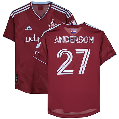 Maillot marron dédicacé #27 des Colorado Rapids de Sebastian Anderson pour la saison 2023 de la MLS