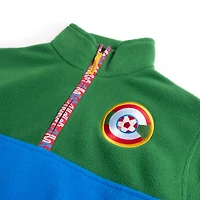 Sweat-shirt unisexe vert/bleu ciel Topo Designs x Colorado Rapids Vista à col zippé en polaire