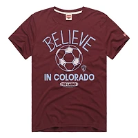 Unisex Homage  Burgundy Colorado Rapids MLS x Ted Lasso Believe Graphic Tri-Blend T-Shirt