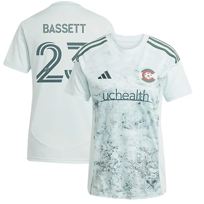 Women's adidas Cole Bassett Green Colorado Rapids 2025 Headwaters Replica Player Jersey