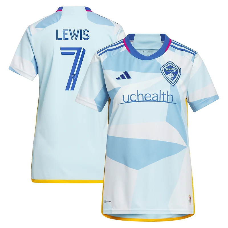 Maillot adidas Jonathan Lewis pour femme Colorado Rapids 2023 New Day Kit Replica bleu clair