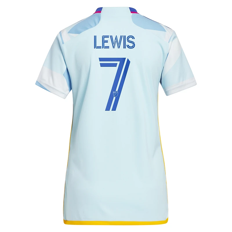 Maillot adidas Jonathan Lewis pour femme Colorado Rapids 2023 New Day Kit Replica bleu clair