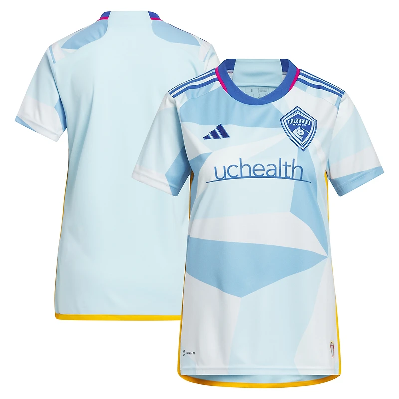 Women's adidas Light Blue Colorado Rapids 2023 New Day Kit Replica Jersey