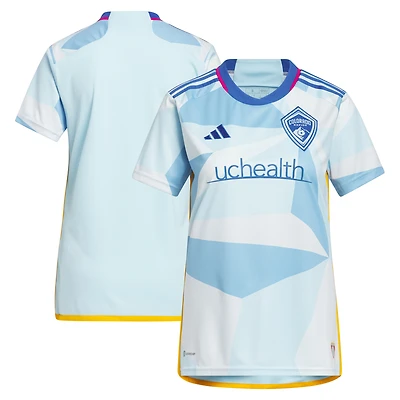 Women's adidas Light Blue Colorado Rapids 2023 New Day Kit Replica Jersey