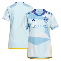 Women's adidas Light Blue Colorado Rapids 2023 New Day Kit Replica Jersey
