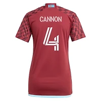 Women's adidas Reggie Cannon Burgundy Colorado Rapids 2024 One Flag Kit Replica Player Jersey