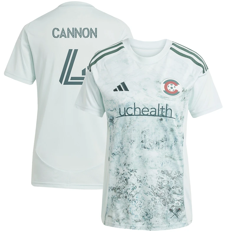 Women's adidas Reggie Cannon Green Colorado Rapids 2025 Headwaters Replica Player Jersey