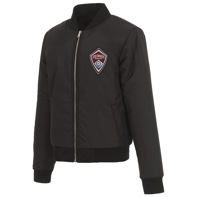 Veste polaire réversible entièrement zippée JH Design noire Colorado Rapids pour femme