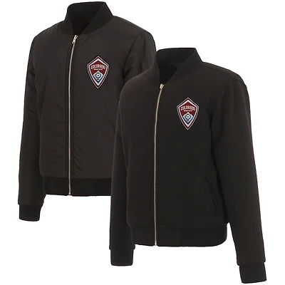 Veste polaire réversible entièrement zippée JH Design noire Colorado Rapids pour femme