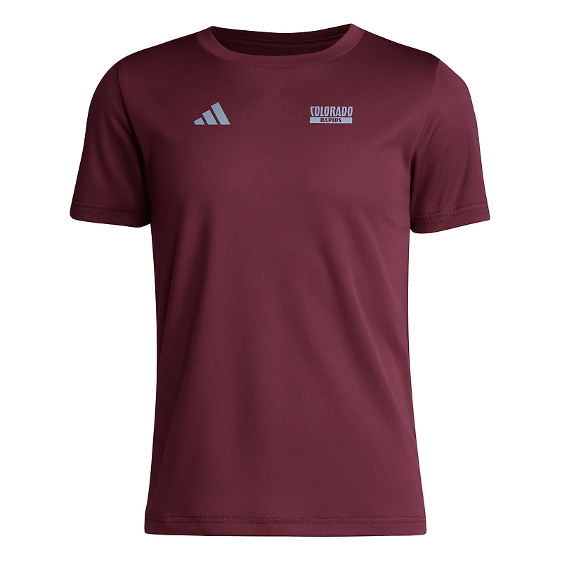 T-shirt cache-cœur local adidas rouge Colorado Rapids pour jeunes