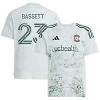 Youth adidas Cole Bassett Green Colorado Rapids 2025 Headwaters Replica Player Jersey