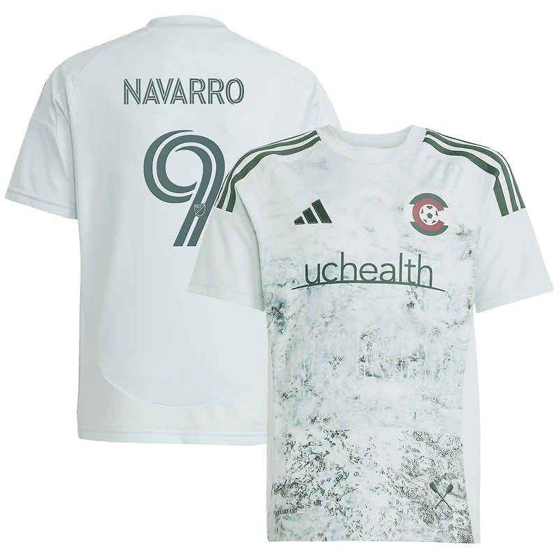 Youth adidas Rafael Navarro Green Colorado Rapids 2025 Headwaters Replica Player Jersey