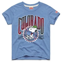 T-shirt graphique tri-blend bleu clair Colorado Rapids MLS x Peanuts Snoopy pour jeunes