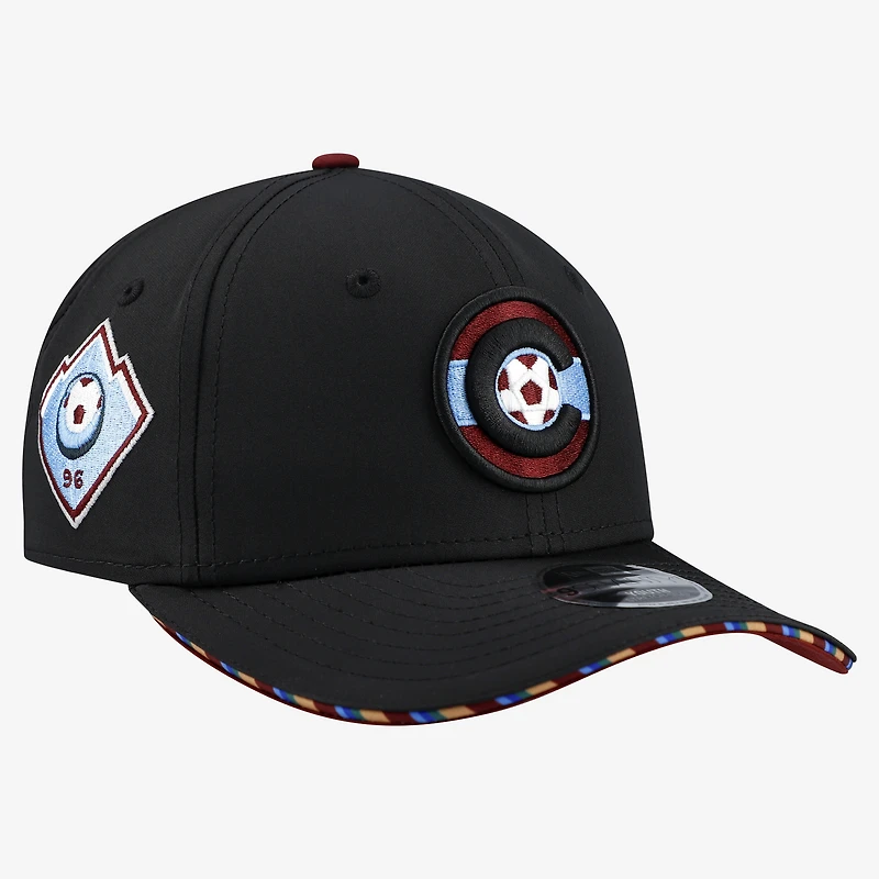 Youth New Era Black Colorado Rapids Jersey Hook 9SEVENTY Adjustable Hat