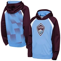 Youth Outerstuff  Light Blue Colorado Rapids Striker Fleece Hoodie