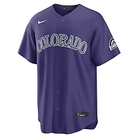 Men's Nike  Purple Colorado Rockies Alternate Stadium Jersey