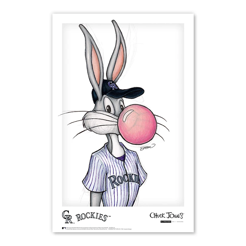 Bugs Bunny Colorado Rockies 11"x 17" Looney Tunes affiche imprimée