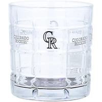 Rocheuses du Colorado 10oz. Équipe Bottoms Up Squared Rocks Glass