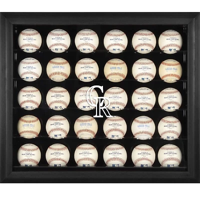 Colorado Rockies (2017 - Present) Logo Black Framed 30-Ball Display Case