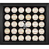 Colorado Rockies (2017 - Present) Logo Black Framed 30-Ball Display Case