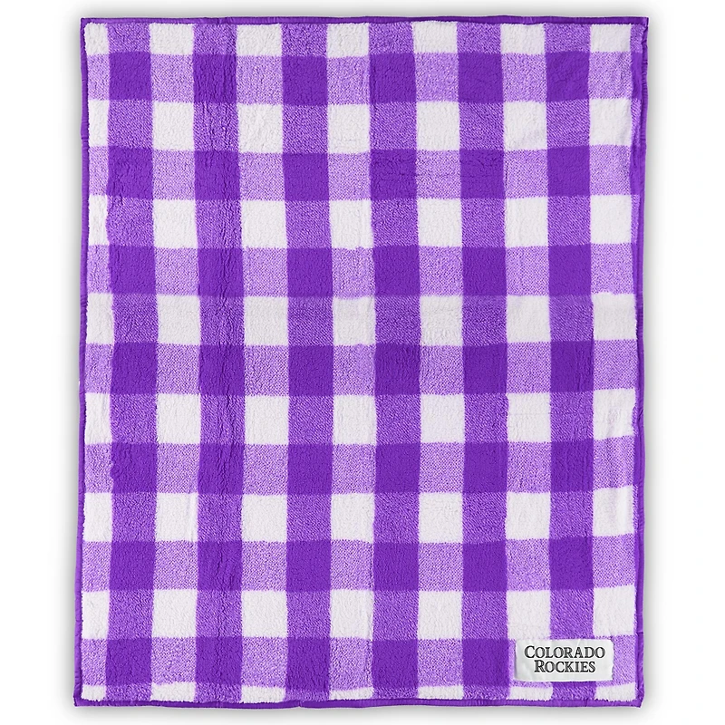 Colorado Rockies 50'' x 60'' Buffalo Check Frosty Fleece Blanket