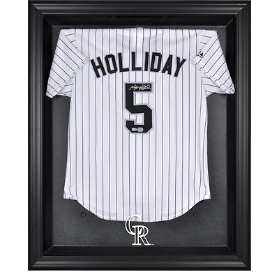 Vitrine pour maillot des Colorado Rockies avec logo encadré noir