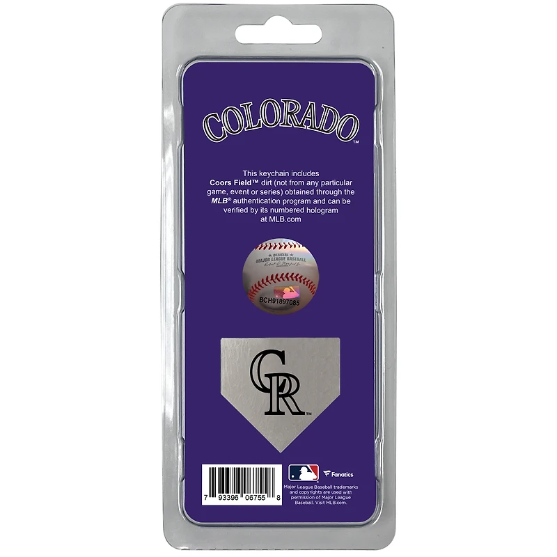 Colorado Rockies Dirt Key Chain - Filled with Game-Used Dirt from a Home Game
