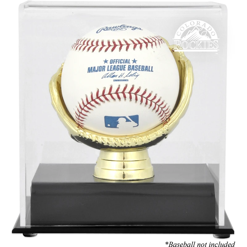 Colorado Rockies Gold Glove Single Baseball Logo Display Case