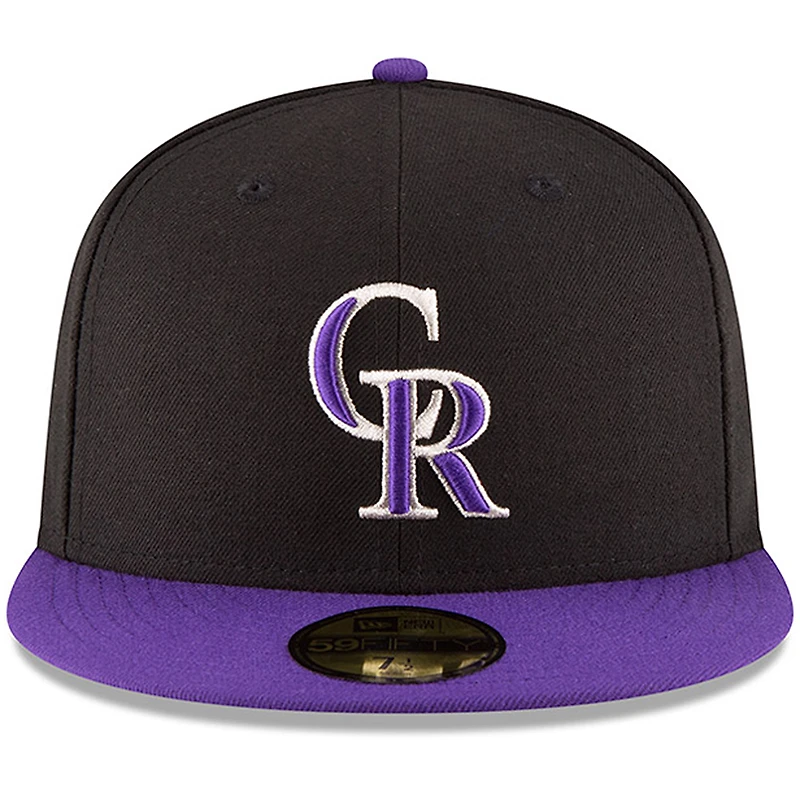 Colorado Rockies New Era Authentic Collection On Field 59FIFTY - Chapeau structuré ajusté Noir / Violet