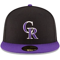 Colorado Rockies New Era Authentic Collection On Field 59FIFTY - Chapeau structuré ajusté Noir / Violet
