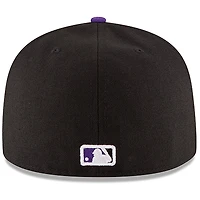 Colorado Rockies New Era Authentic Collection On Field 59FIFTY - Fitted Structured Hat Black/Purple