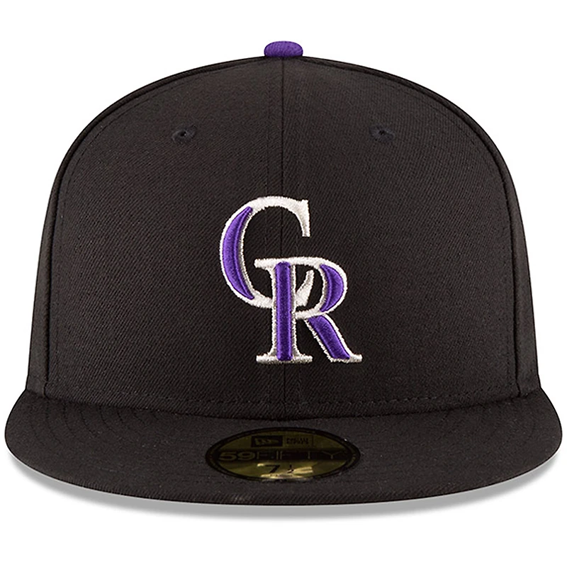 Colorado Rockies New Era Game Authentic Collection On-Field 59FIFTY - Fitted Hat Black
