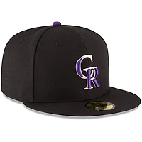 Colorado Rockies New Era Game Authentic Collection On-Field 59FIFTY - Fitted Hat Black