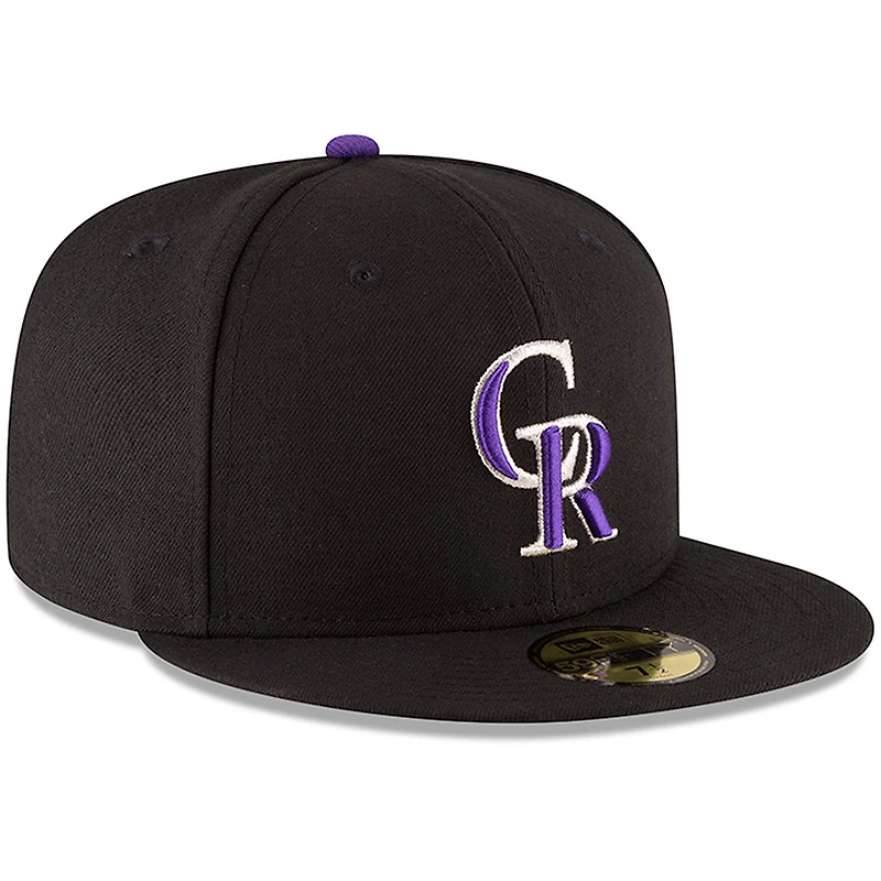 Colorado Rockies New Era Game Authentic Collection On-Field 59FIFTY - Fitted Hat Black