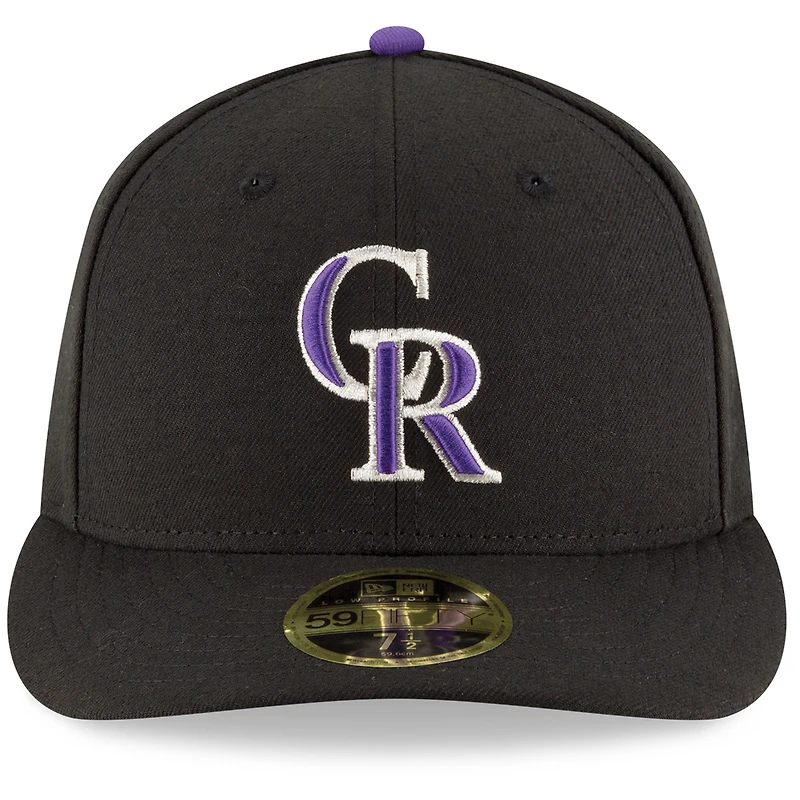 Colorado Rockies New Era Game Authentic Collection On-Field Low Profile 59FIFTY - Fitted Hat Black