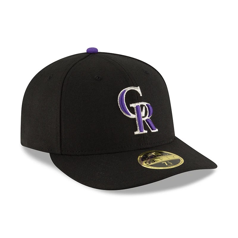 Colorado Rockies New Era Game Authentic Collection On-Field Low Profile 59FIFTY - Chapeau ajusté Noir