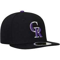 Colorado Rockies New Era Youth Game Authentic Collection On-Field 59FIFTY - Chapeau ajusté Noir