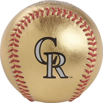 Casquette de baseball en cuir doré Rawlings des Rockies du Colorado