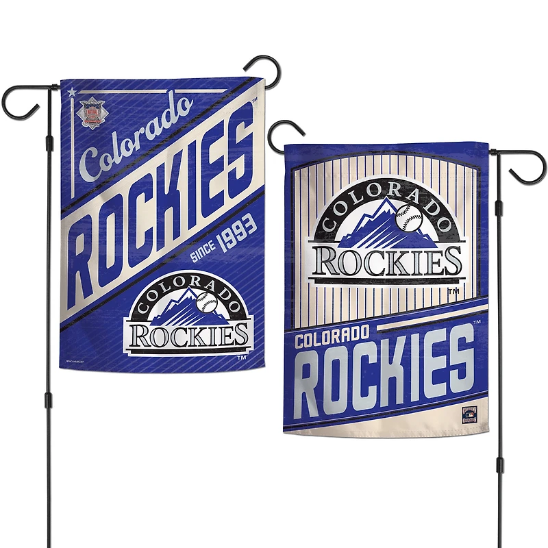 Colorado Rockies WinCraft Drapeau de jardin 2 côtés 12'' x 18''