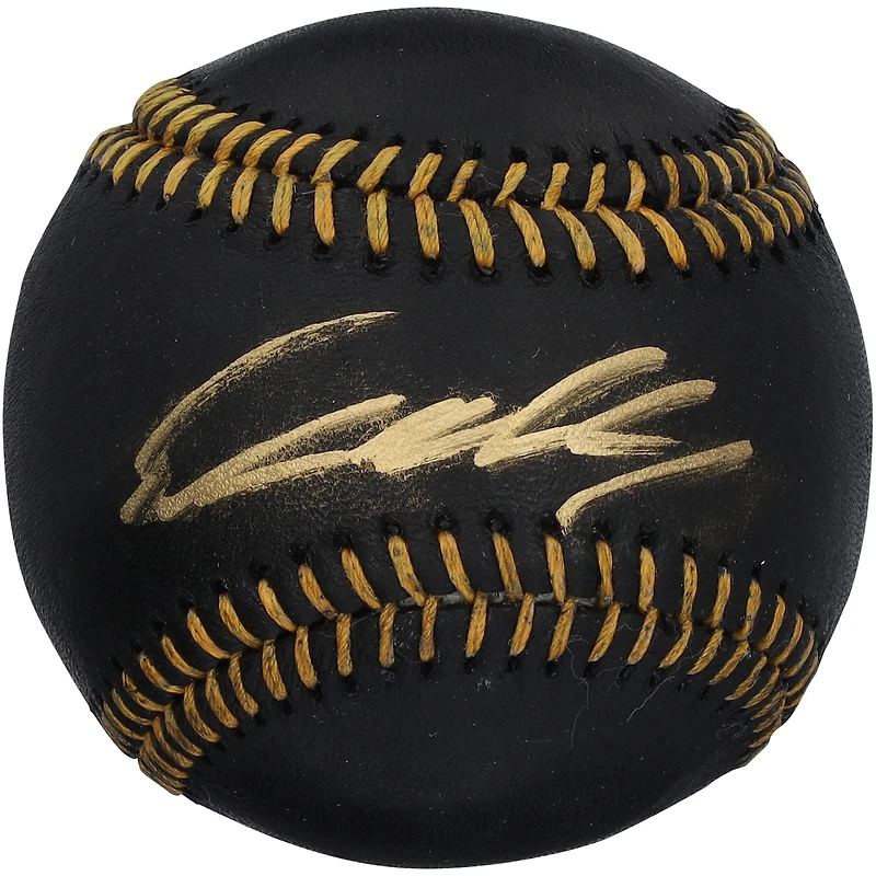 Ethan Holliday Colorado Rockies Autographed Black Leather Baseball