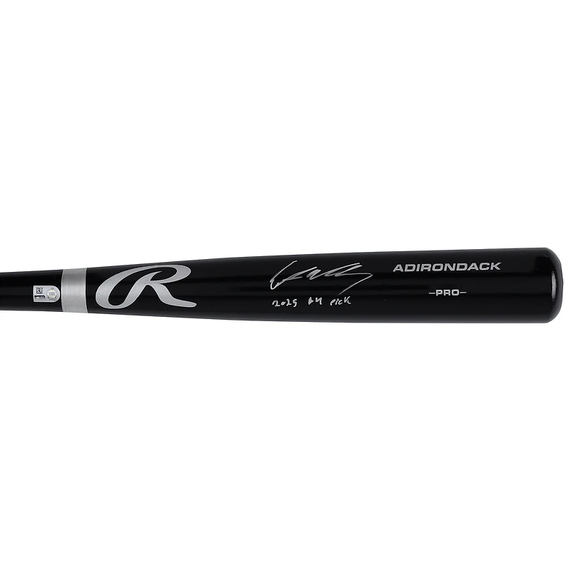 Ethan Holliday Colorado Rockies Autographed Black Rawlings Pro Bat with "2025 #4 Pick" Inscription