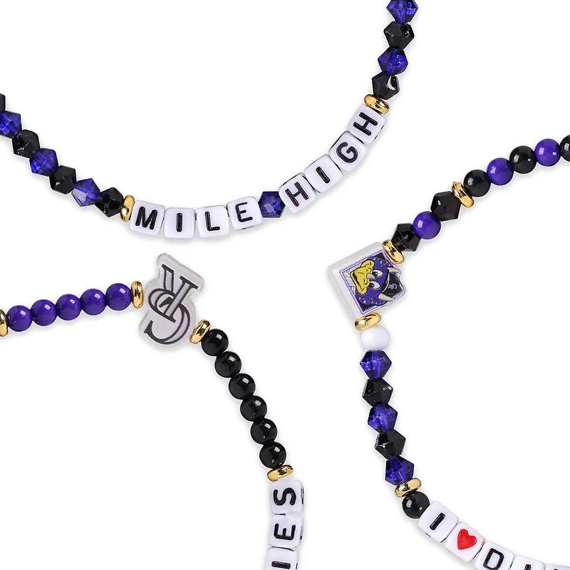 Lot de 3 bracelets d'amitié FOCO des Rockies du Colorado