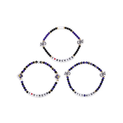 Lot de 3 bracelets d'amitié FOCO des Rockies du Colorado