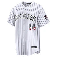 Fourth of July Men's Colorado Rockies Ezequiel Tovar Nike White USA 250 Stadium Jersey