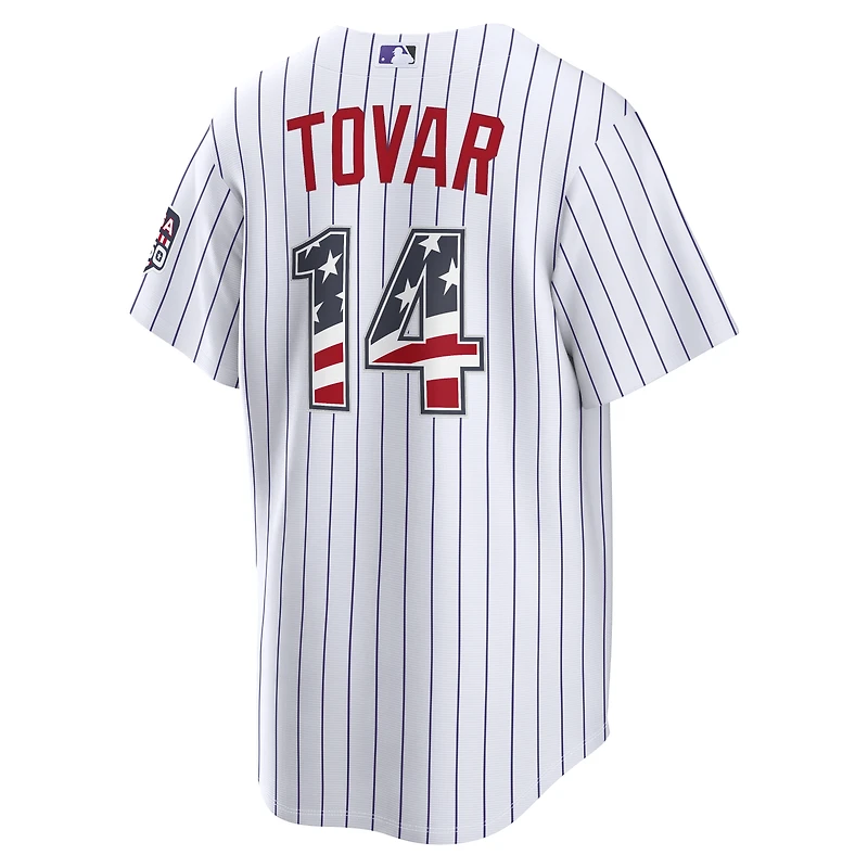 Fourth of July Men's Colorado Rockies Ezequiel Tovar Nike White USA 250 Stadium Jersey